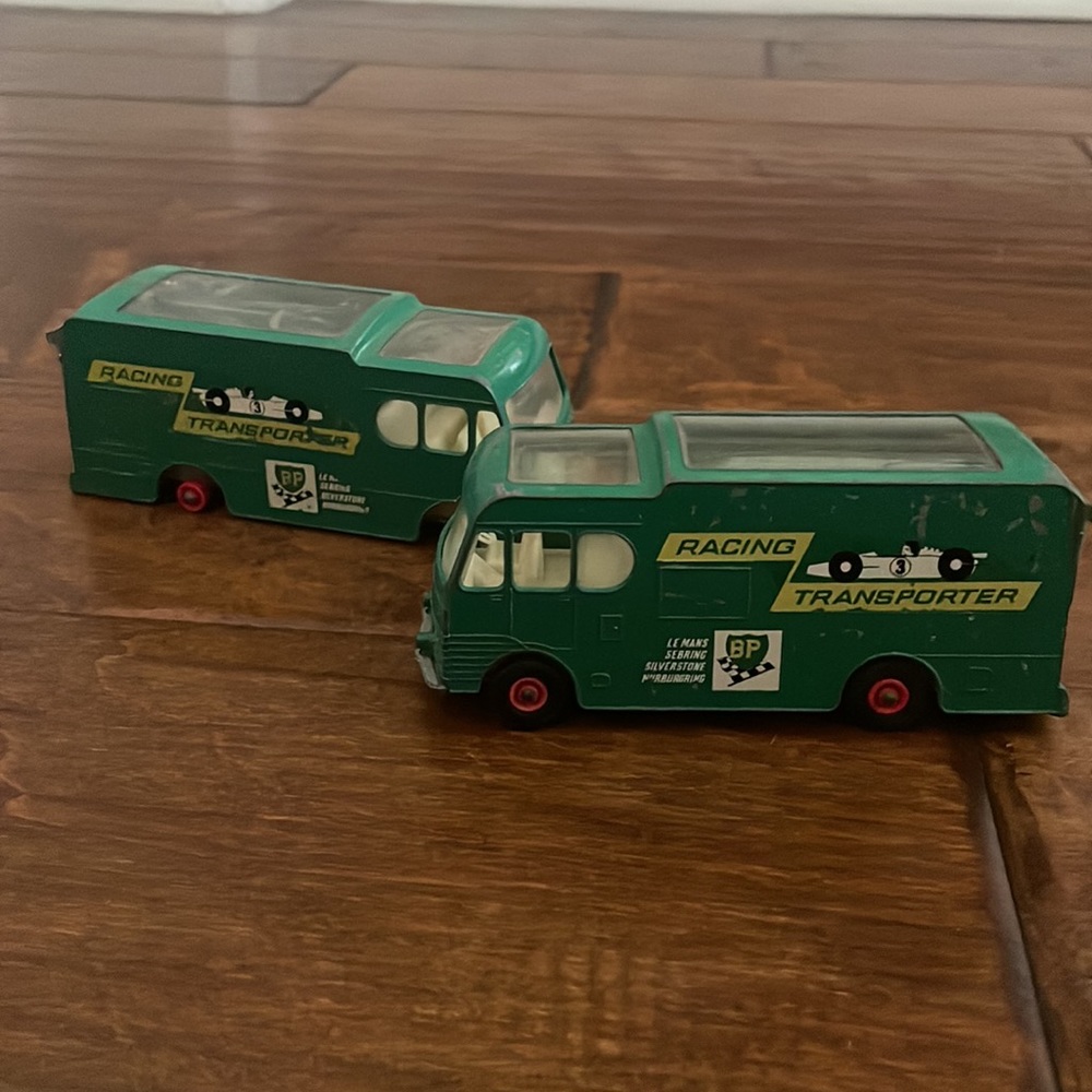Matchbox King Size Green No. K-5 Racing Car Transport Vintage
